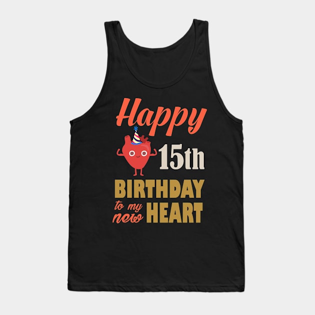 15th Heart Transplant Anniversary Tank Top by RW